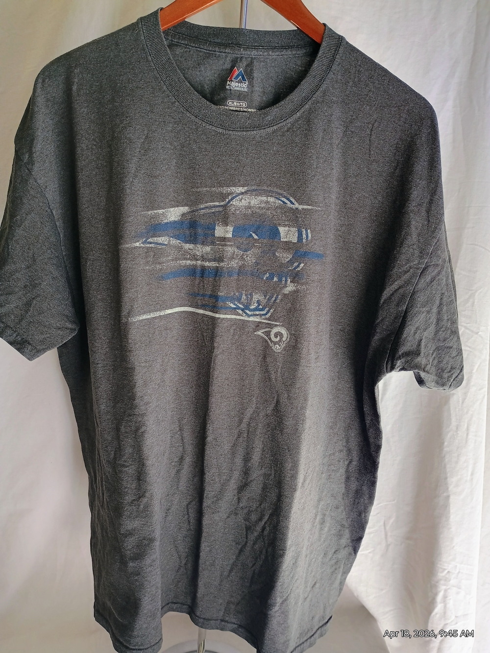 Majestic Los Angeles Rams Charcoal Graphic Tee